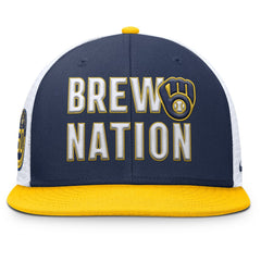Milwaukee Brewers Pro Trucker Snapback Hat Navy | Nike