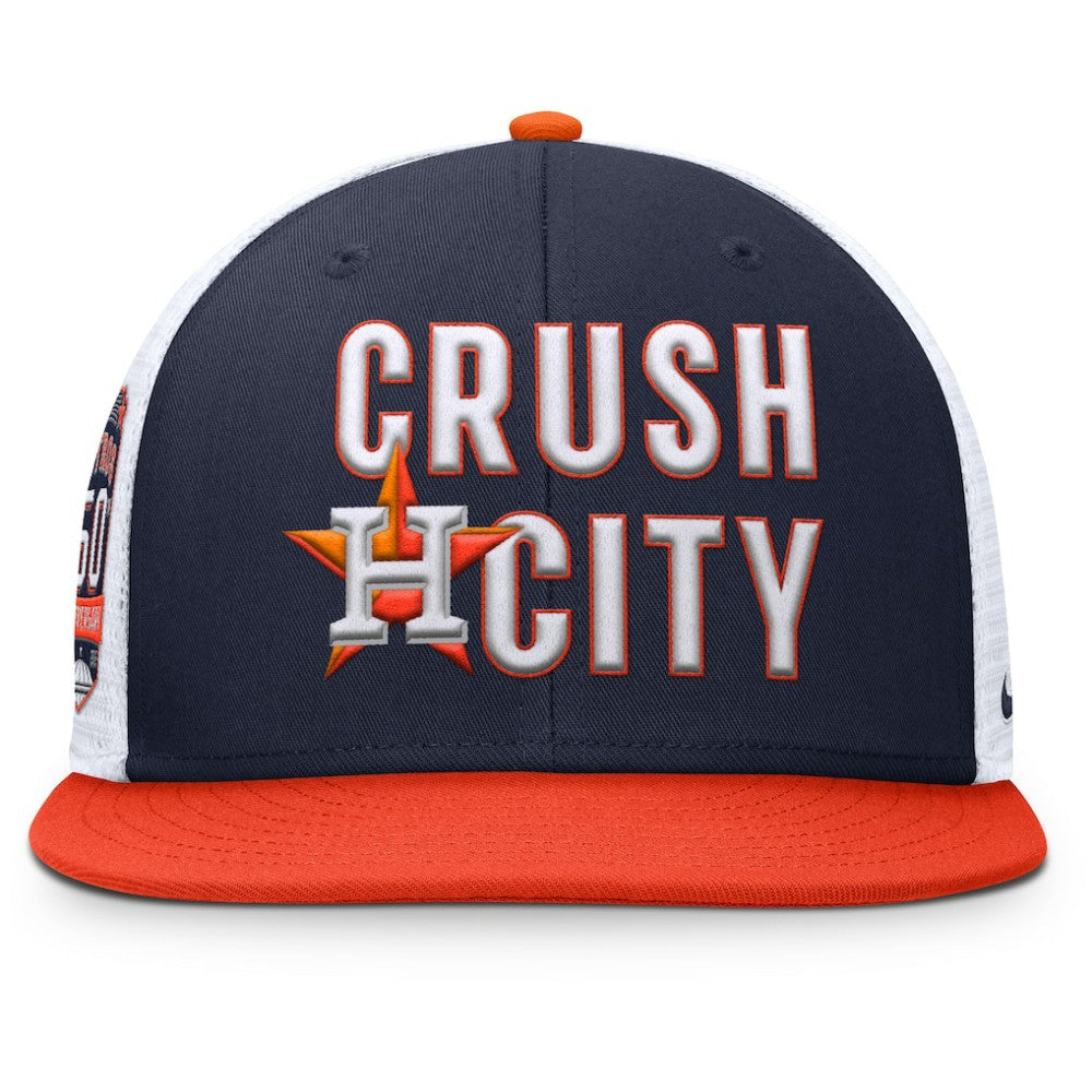 Houston Astros Pro Performance Trucker Snapback Hat Navy/Orange | Nike
