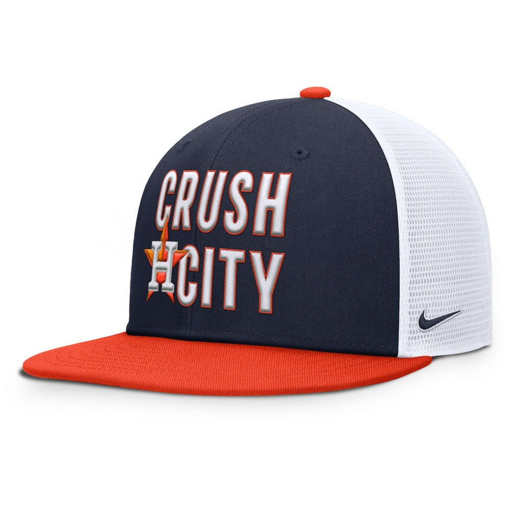 Houston Astros Pro Performance Trucker Snapback Hat Navy/Orange | Nike