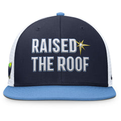 Tampa Bay Rays Pro Performance Trucker Snapback Hat Navy/Light Blue | Nike