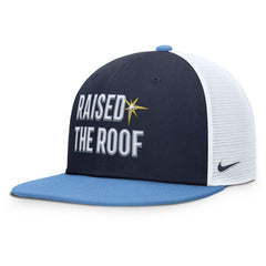 Tampa Bay Rays Pro Performance Trucker Snapback Hat Navy/Light Blue | Nike