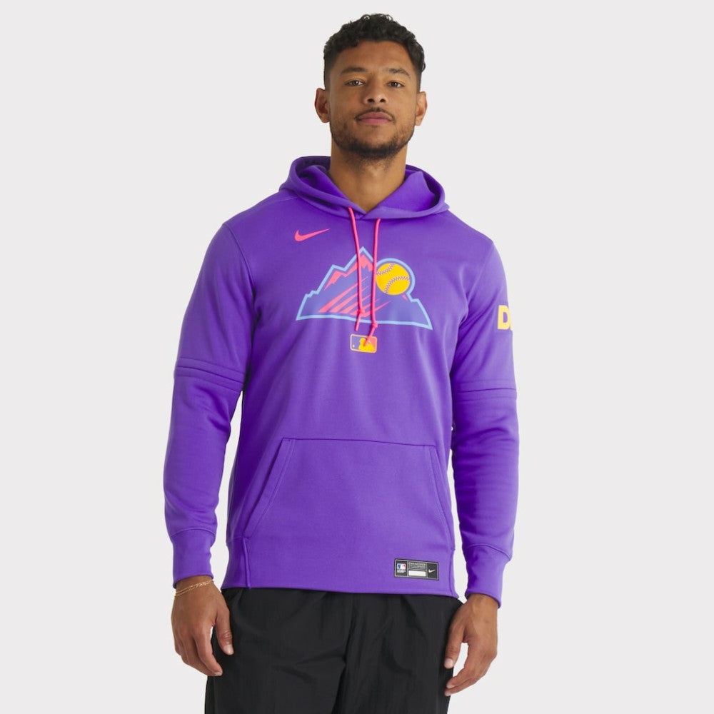 Colorado Rockies 2025 City Connect Authentic Collection Therma Pullover Hoodie Purple | Nike