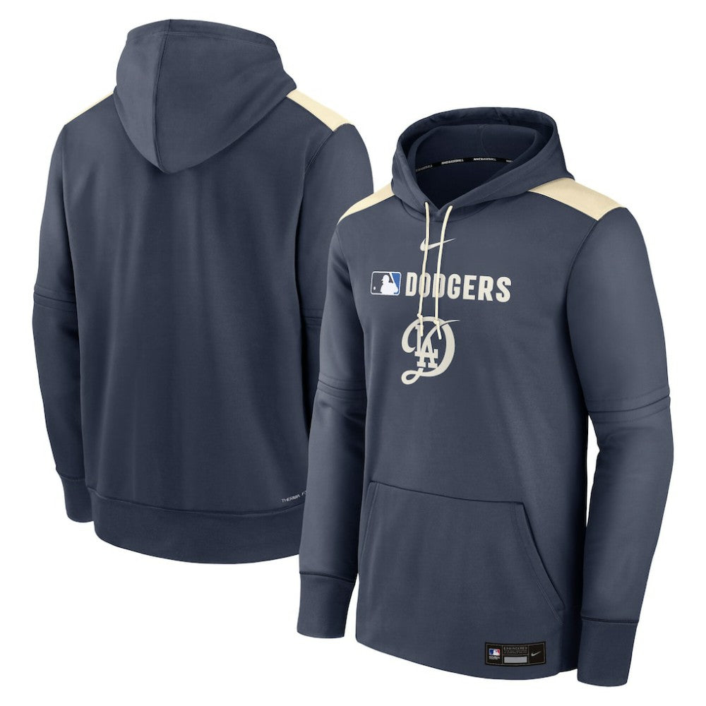 Los Angeles Dodgers Authentic Collection City Connect Therma Pullover Hoodie Navy | Nike