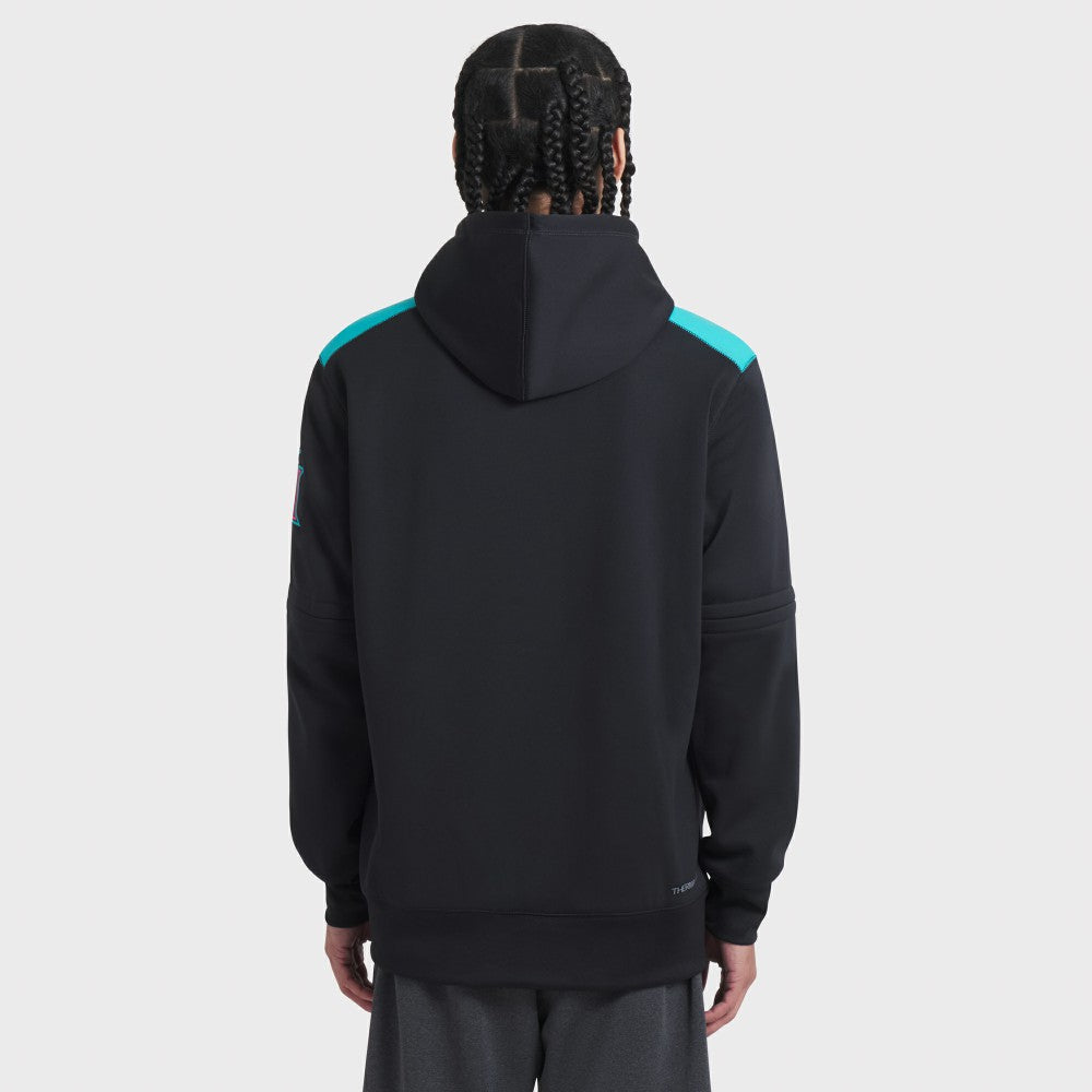 Miami Marlins 2025 City Connect Authentic Collection Therma Pullover Hoodie Black | Nike