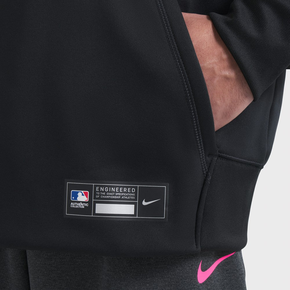 Miami Marlins 2025 City Connect Authentic Collection Therma Pullover Hoodie Black | Nike
