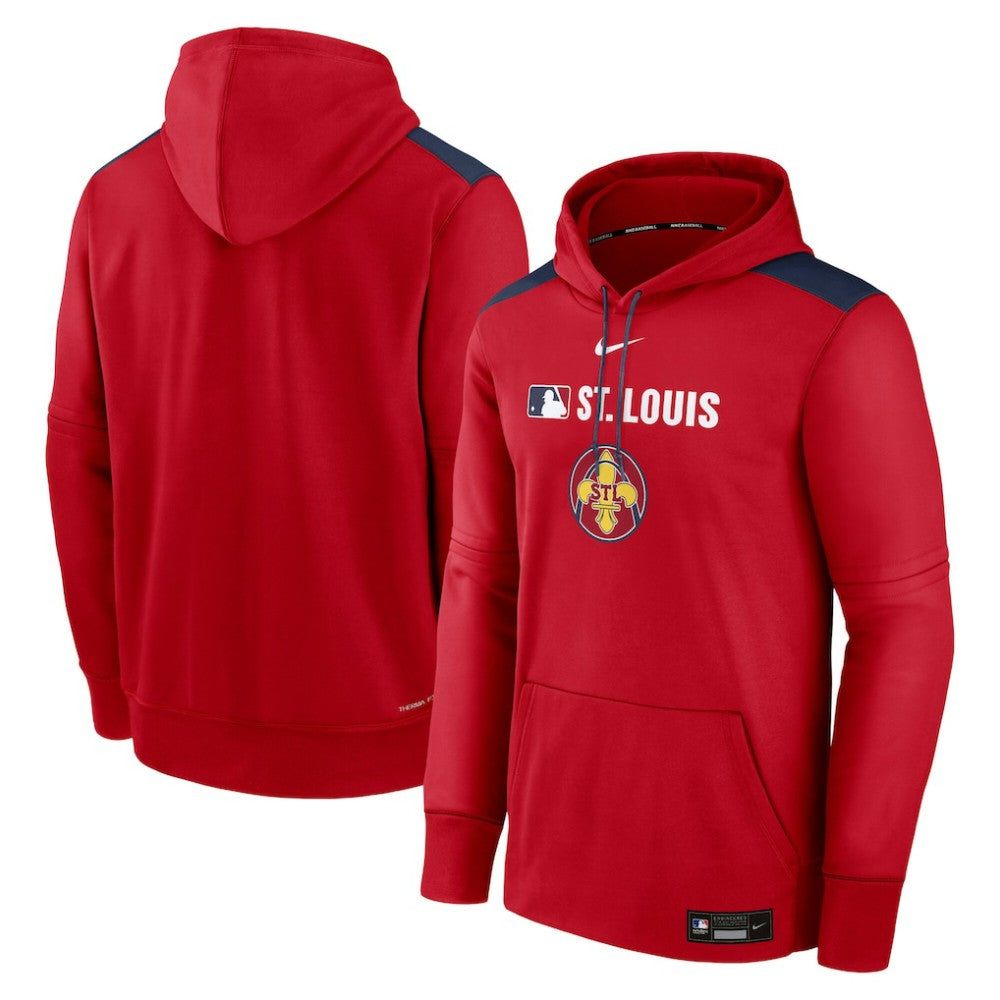 St. Louis Cardinals Authentic Collection City Connect Therma Pullover Hoodie Red | Nike