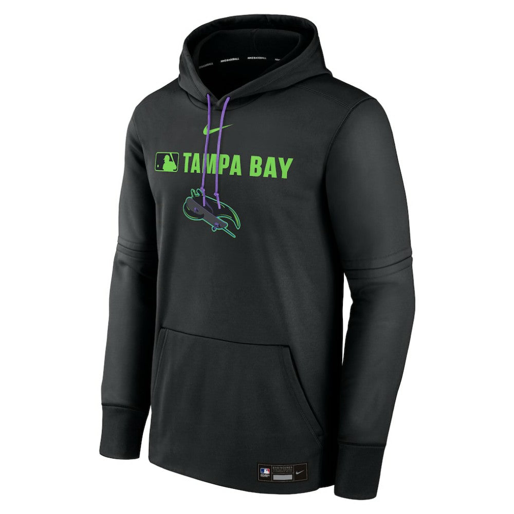 Tampa Bay Rays Authentic Collection City Connect Therma Pullover Hoodie Black | Nike