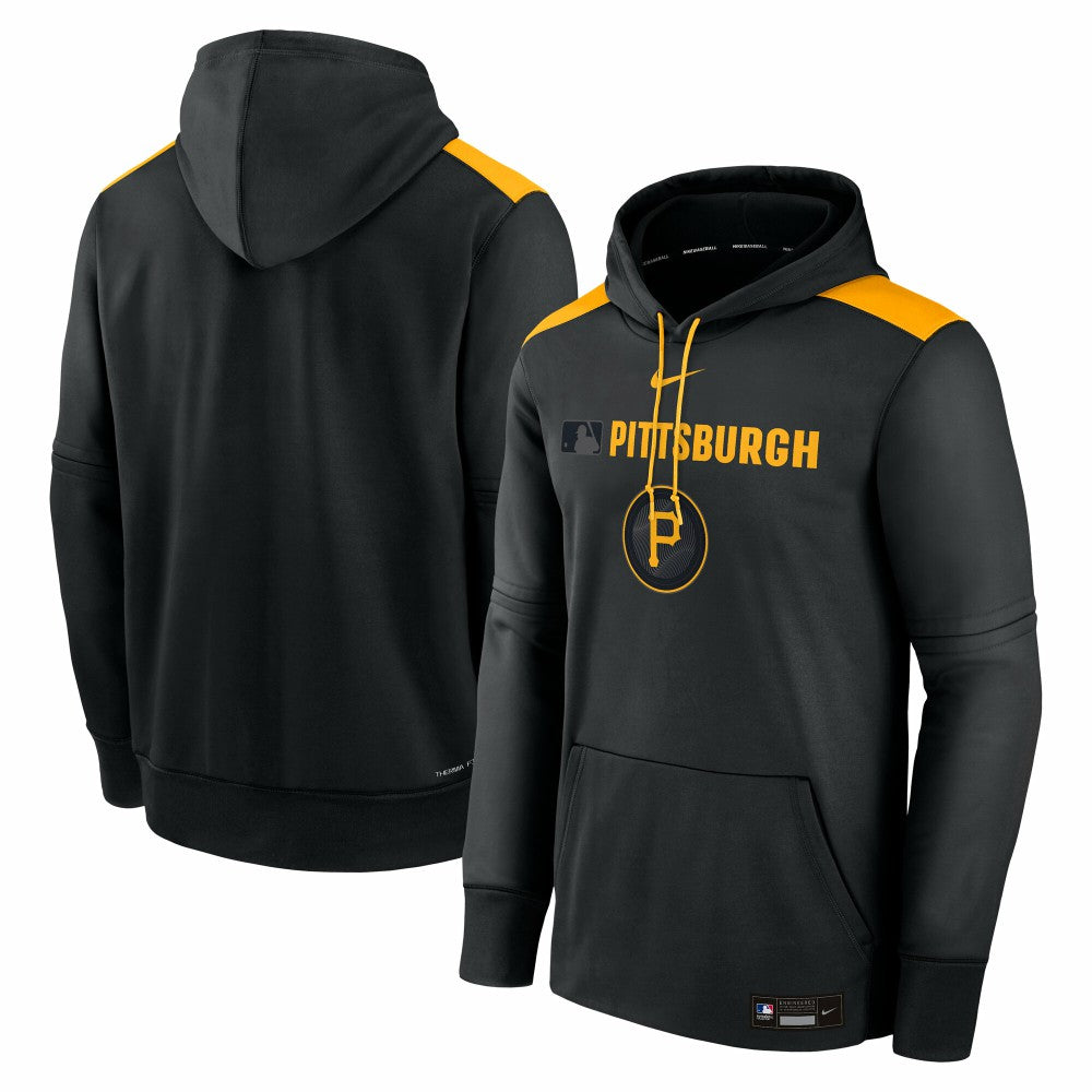Pittsburgh Pirates Authentic Collection City Connect Therma Pullover Hoodie Black | Nike