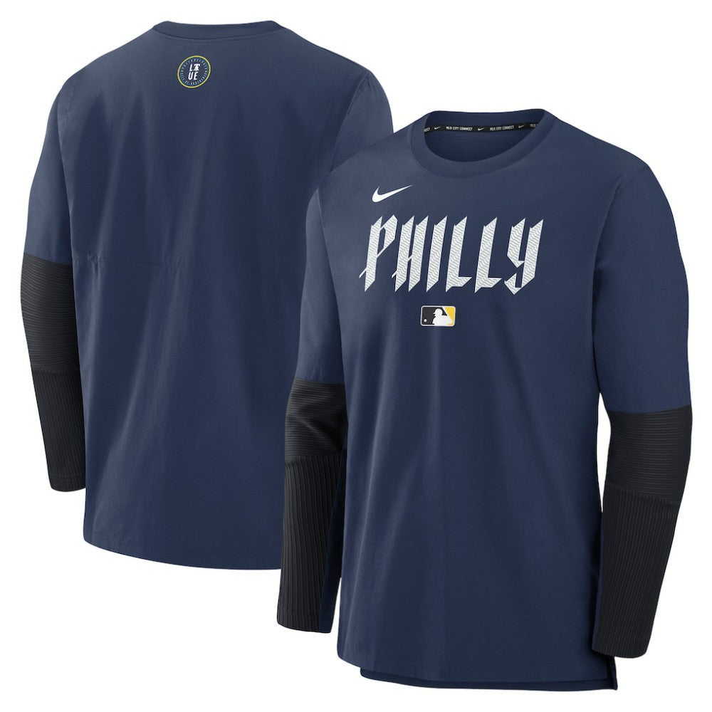 Philadelphia Phillies 2025 City Connect Authentic Collection Player Dri-FIT Lightweight Pullover Navy | Nike