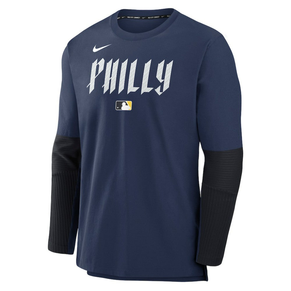 Philadelphia Phillies 2025 City Connect Authentic Collection Player Dri-FIT Lightweight Pullover Navy | Nike