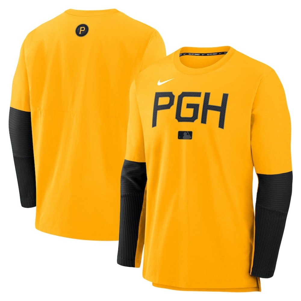 Pittsburgh Pirates 2025 City Connect Authentic Collection Player Dri-FIT Lightweight Pullover Gold | Nike