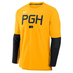 Pittsburgh Pirates 2025 City Connect Authentic Collection Player Dri-FIT Lightweight Pullover Gold | Nike