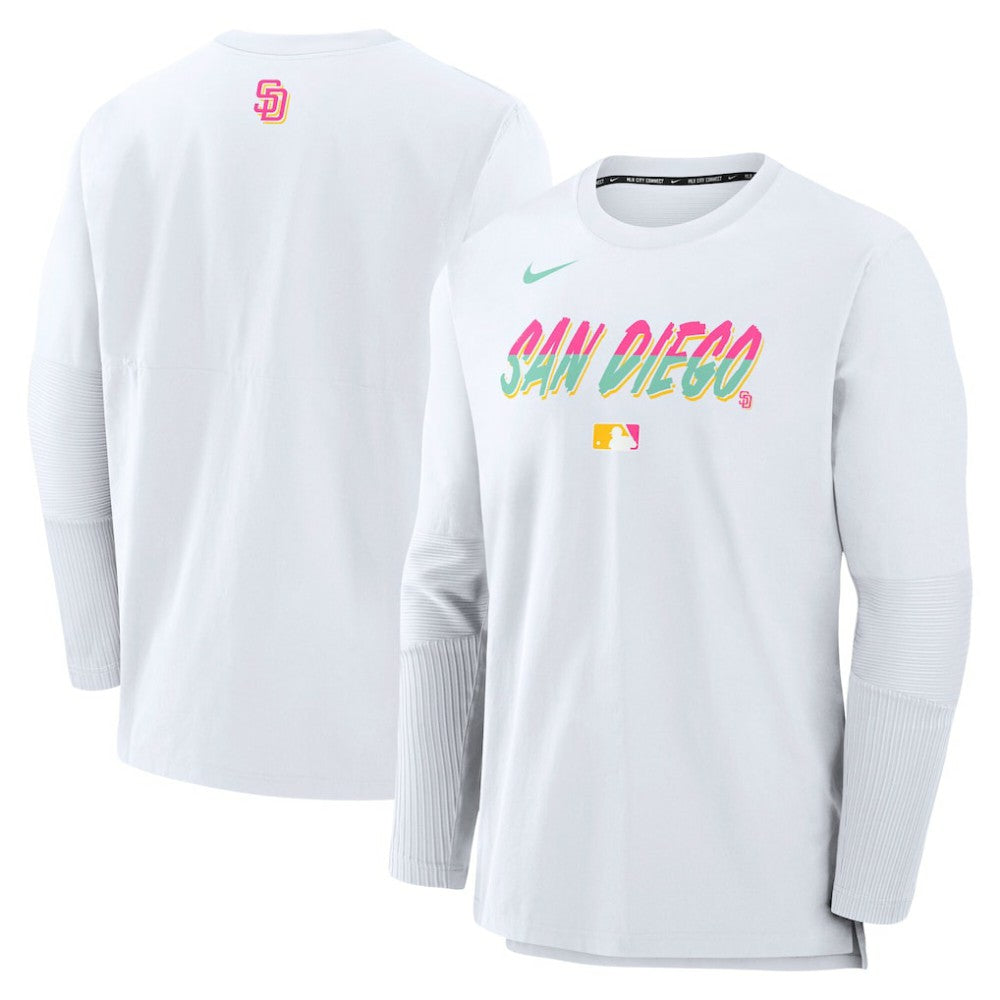 San Diego Padres 2025 City Connect Authentic Collection Player Dri-FIT Lightweight Pullover White | Nike