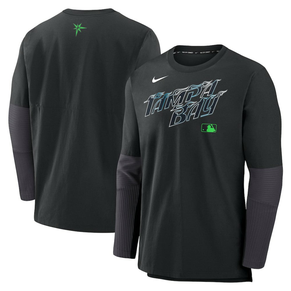 Tampa Bay Rays 2025 City Connect Authentic Collection Player Dri-FIT Lightweight Pullover Black | Nike