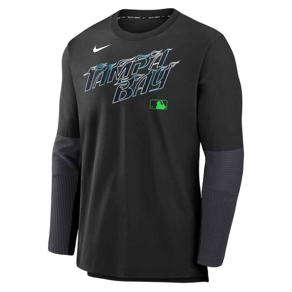 Tampa Bay Rays 2025 City Connect Authentic Collection Player Dri-FIT Lightweight Pullover Black | Nike