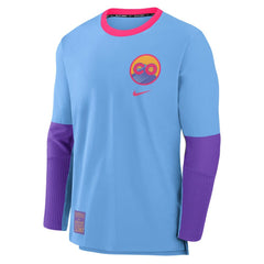 Colorado Rockies 2025 City Connect Authentic Collection Player Dri-FIT Lightweight Pullover Light Blue | Nike