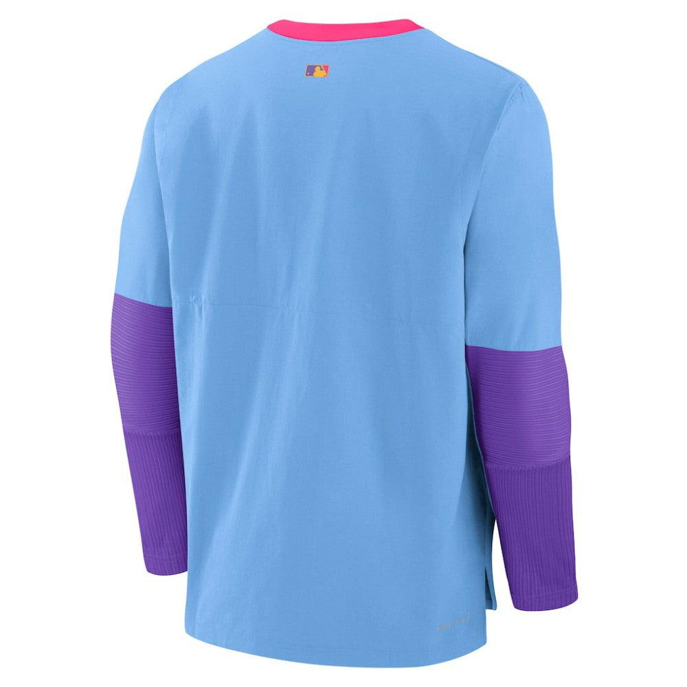 Colorado Rockies 2025 City Connect Authentic Collection Player Dri-FIT Lightweight Pullover Light Blue | Nike