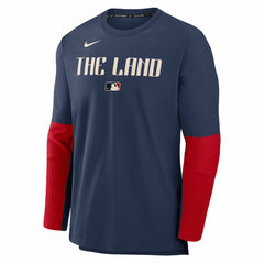 Cleveland Guardians 2025 City Connect Authentic Collection Player Dri-FIT Lightweight Pullover Navy | Nike