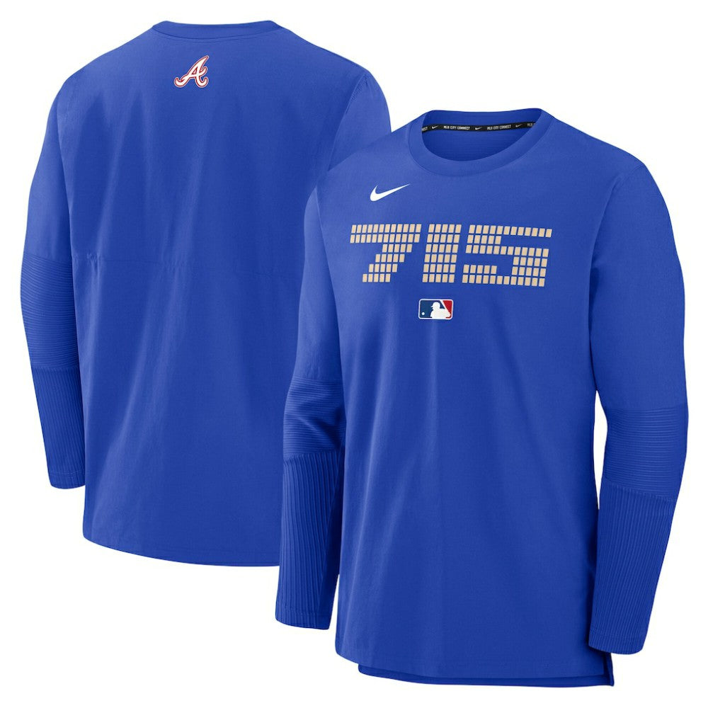 Atlanta Braves 2025 City Connect Authentic Collection Player Dri-FIT Lightweight Pullover Royal | Nike