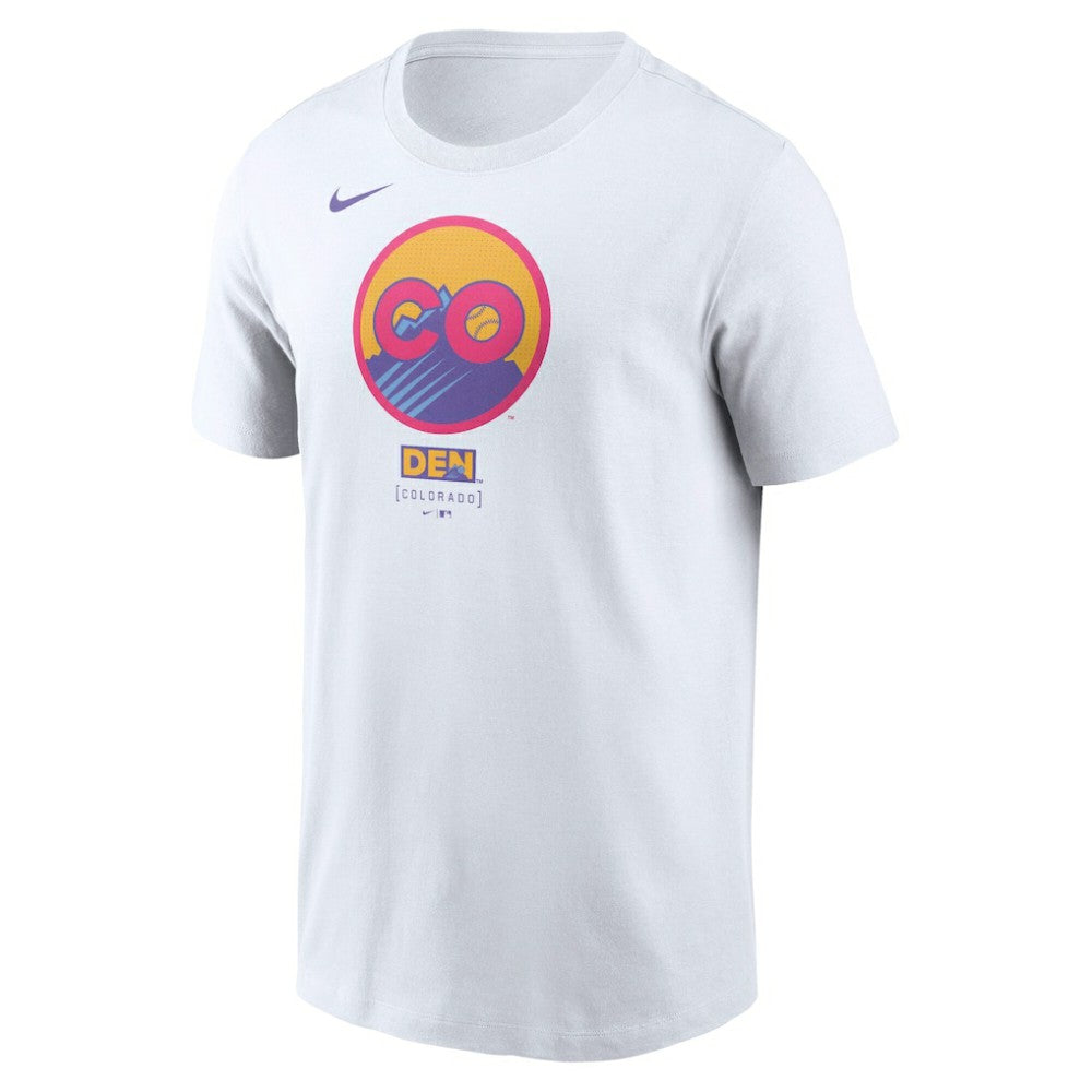 Colorado Rockies 2025 City Connect Logo T-Shirt White | Nike