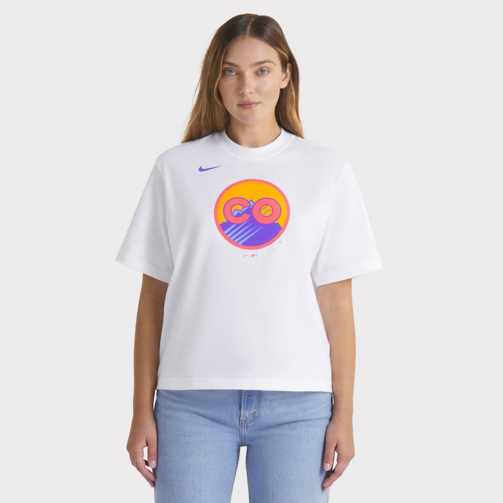 Colorado Rockies 2025 City Connect Logo T-Shirt White | Nike