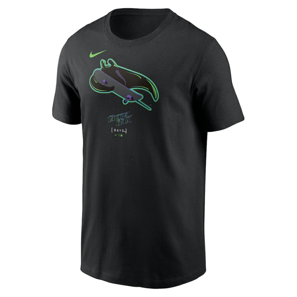 Tampa Bay Rays City Connect Large Logo T-Shirt Black | Nike