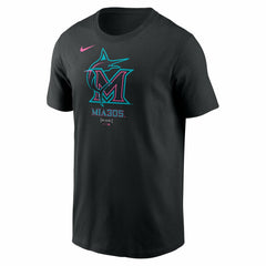 Miami Marlins 2025 City Connect Large Logo T-Shirt Black | Nike