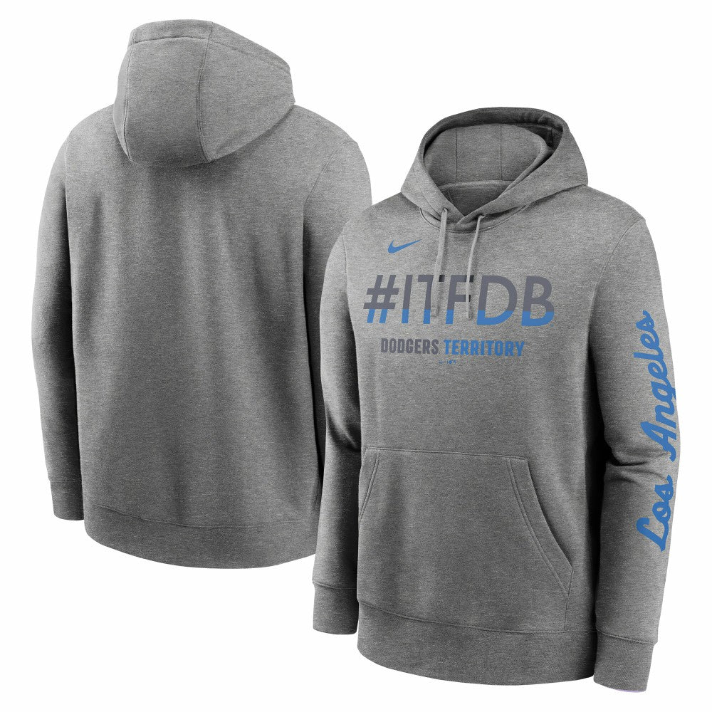 Los Angeles Dodgers City Connect Club Hoodie Heather Charcoal | Nike