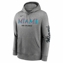 Miami Marlins City Connect Club Hoodie Heather Charcoal | Nike