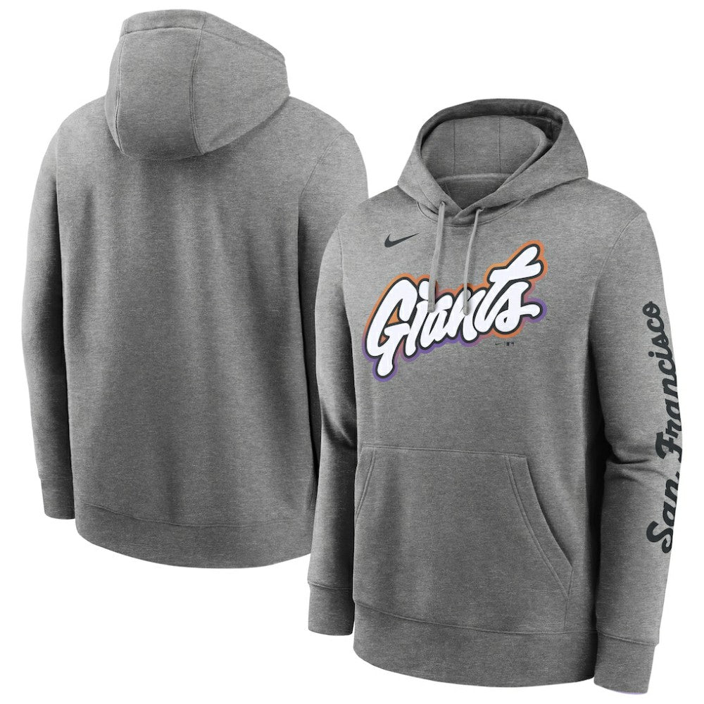 San Francisco Giants 2025 City Connect French Terry Club Pullover Hoodie Heather Gray | Nike