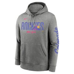 Colorado Rockies 2025 City Connect French Terry Club Fleece Pullover Hoodie Heather Charcoal | Nike