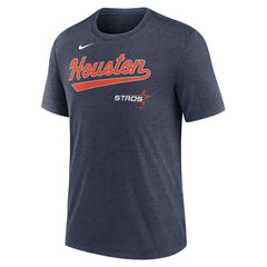 Houston Astros City Connect Script Tri-Blend T-Shirt Heather Navy | Nike