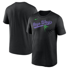 Tampa Bay Rays City Connect Team Phrase Script Legend Performance T-Shirt Black | Nike