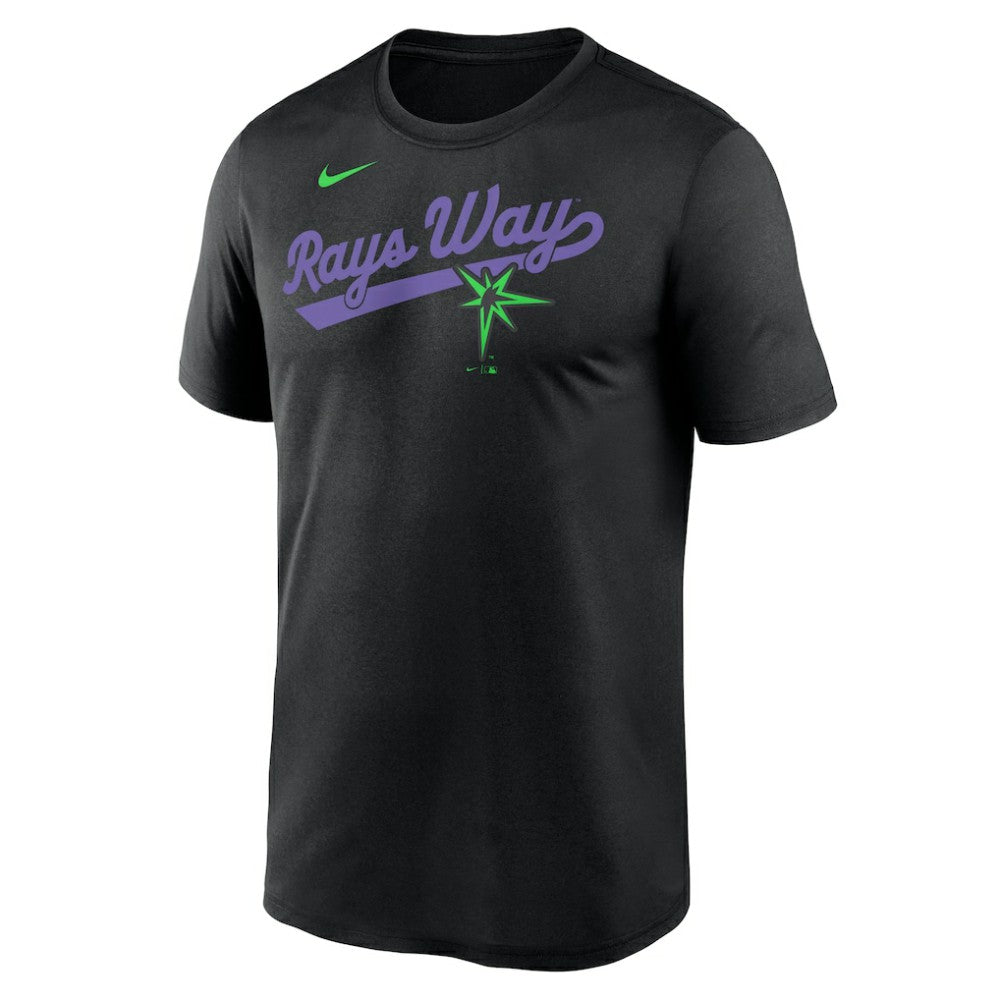 Tampa Bay Rays City Connect Team Phrase Script Legend Performance T-Shirt Black | Nike