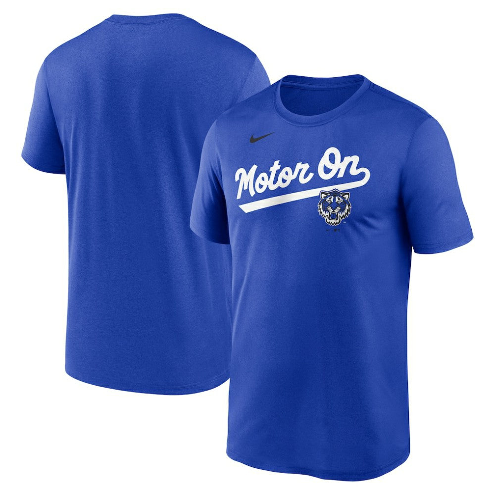 Detroit Tigers City Connect Team Phrase Script Legend Performance T-Shirt Royal | Nike