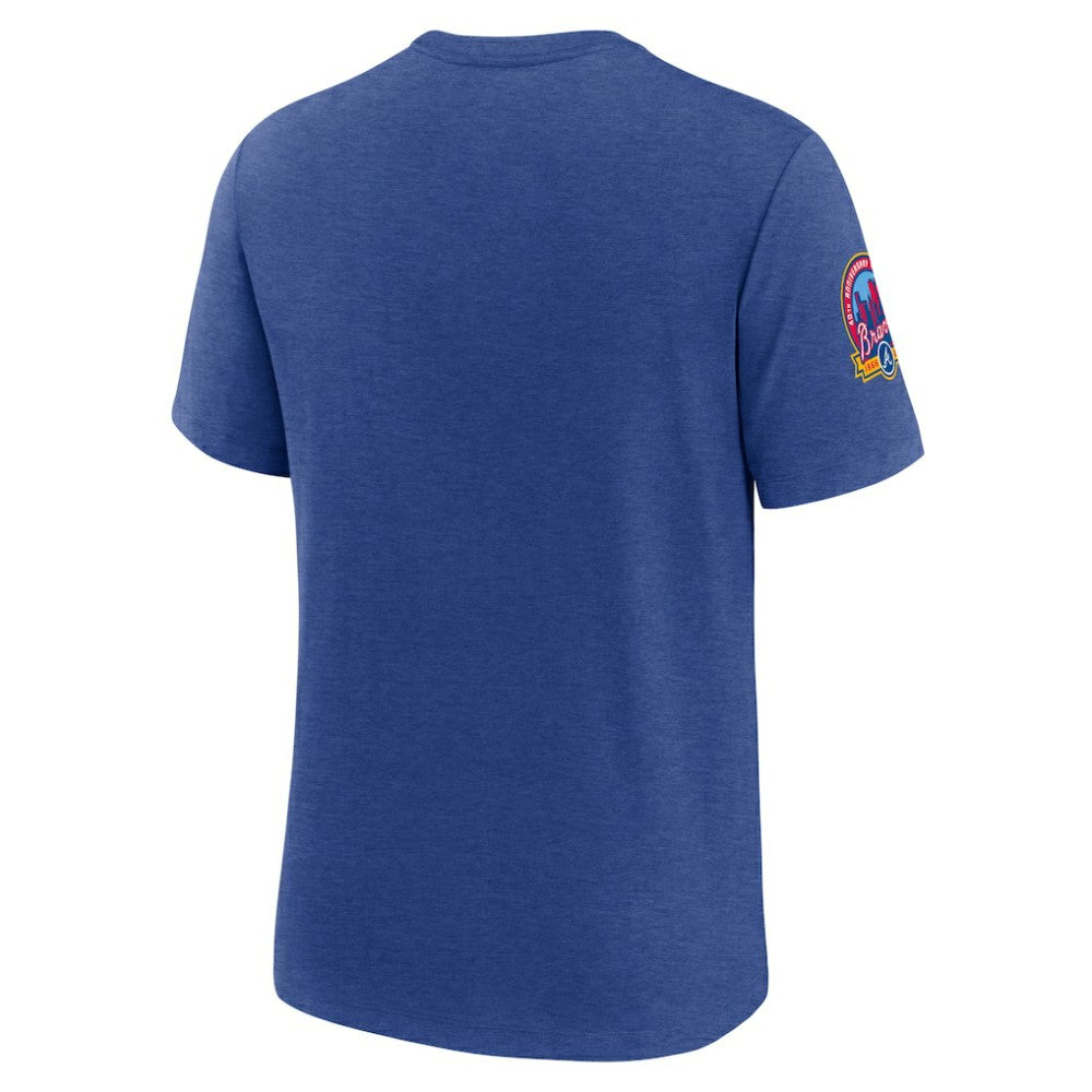 Atlanta Braves Cooperstown Collection Eras Tri-Blend T-Shirt Heather Royal | Nike