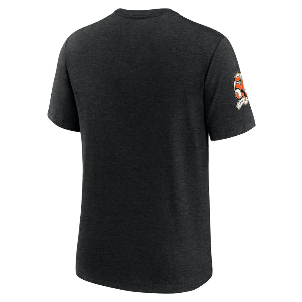 Baltimore Orioles Cooperstown Collection Eras Tri-Blend T-Shirt Heather Black | Nike