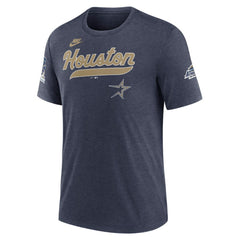 Houston Astros Cooperstown Collection Eras Tri-Blend T-Shirt Heather Navy | Nike