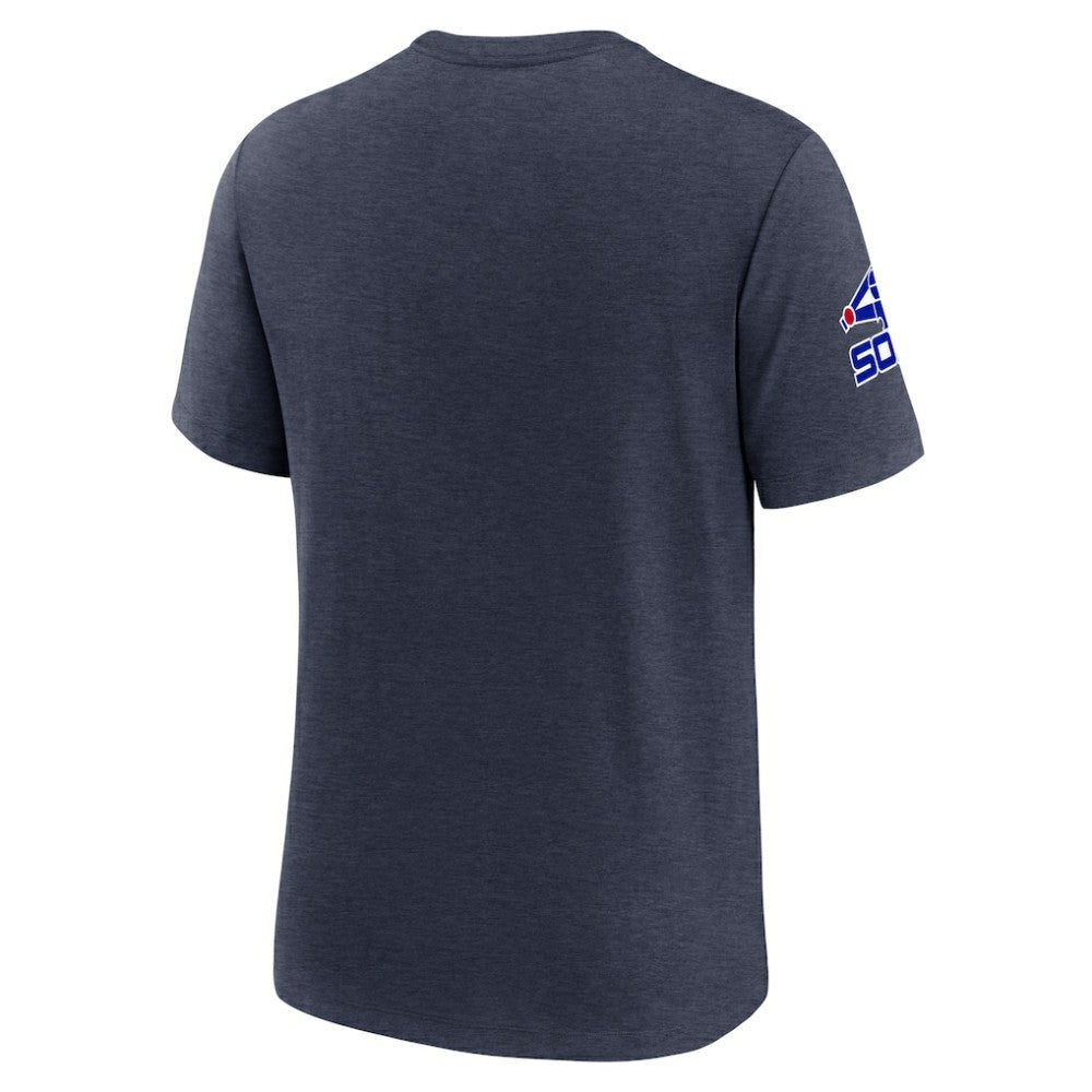 Chicago White Sox Cooperstown Collection Eras Tri-Blend T-Shirt Heather Navy | Nike