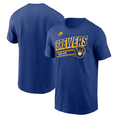 Milwaukee Brewers Cooperstown Collection Retro T-Shirt Royal | Nike