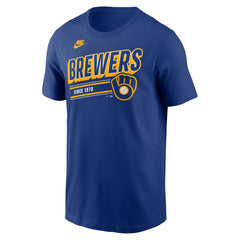 Milwaukee Brewers Cooperstown Collection Retro T-Shirt Royal | Nike