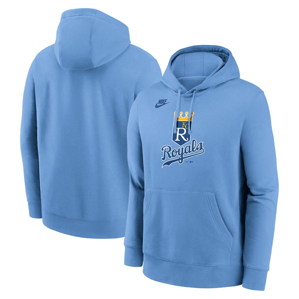 Kansas City Royals Cooperstown Collection Logo Club Hoodie Light Blue | Nike