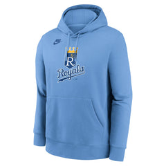 Kansas City Royals Cooperstown Collection Logo Club Hoodie Light Blue | Nike