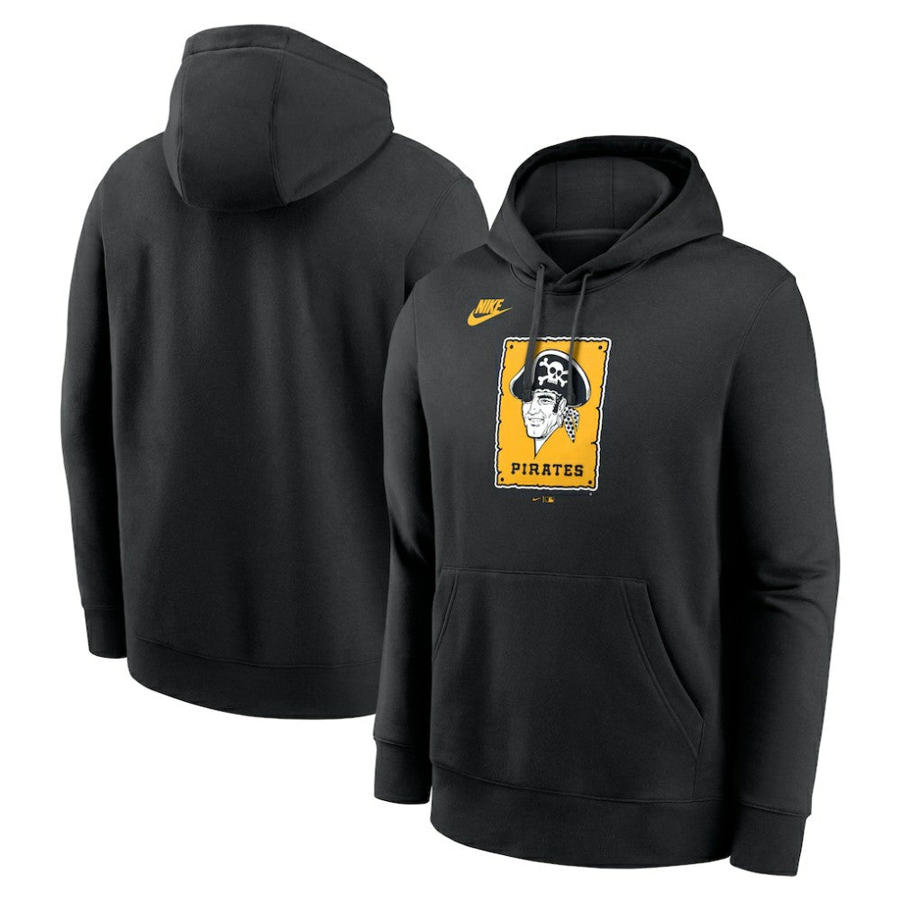 Pittsburgh Pirates Cooperstown Collection Logo Club Hoodie Black | Nike