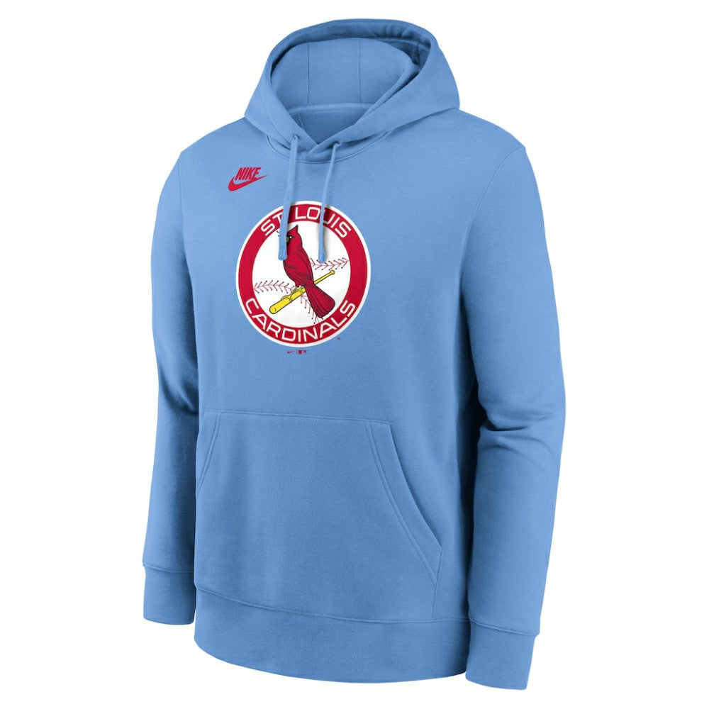 St. Louis Cardinals Cooperstown Collection Logo Club Hoodie Light Blue | Nike