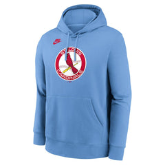 St. Louis Cardinals Cooperstown Collection Logo Club Hoodie Light Blue | Nike