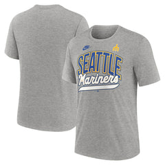 Seattle Mariners Cooperstown Collection Retro Tri-Blend T-Shirt Heather Gray | Nike