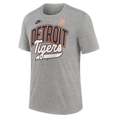 Detroit Tigers Cooperstown Collection Retro Tri-Blend T-Shirt Heather Gray | Nike