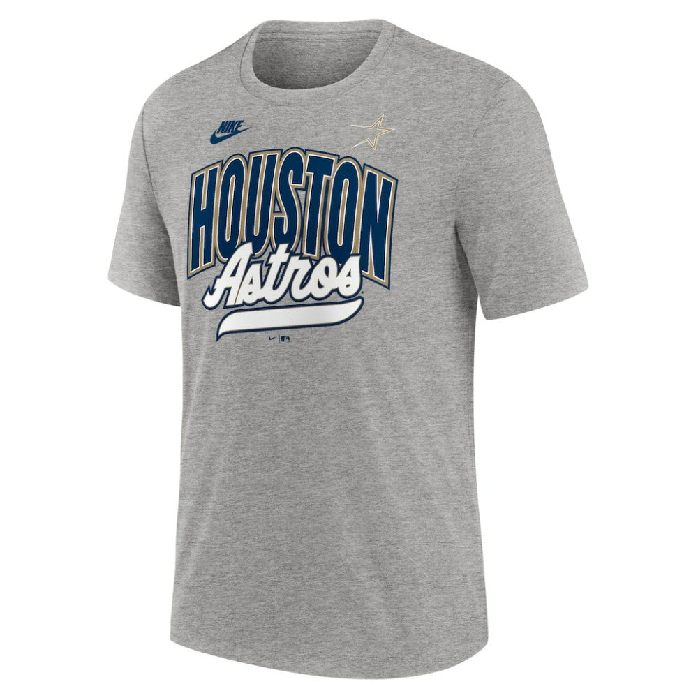 Houston Astros Cooperstown Collection Retro Tri-Blend T-Shirt Heather Gray | Nike