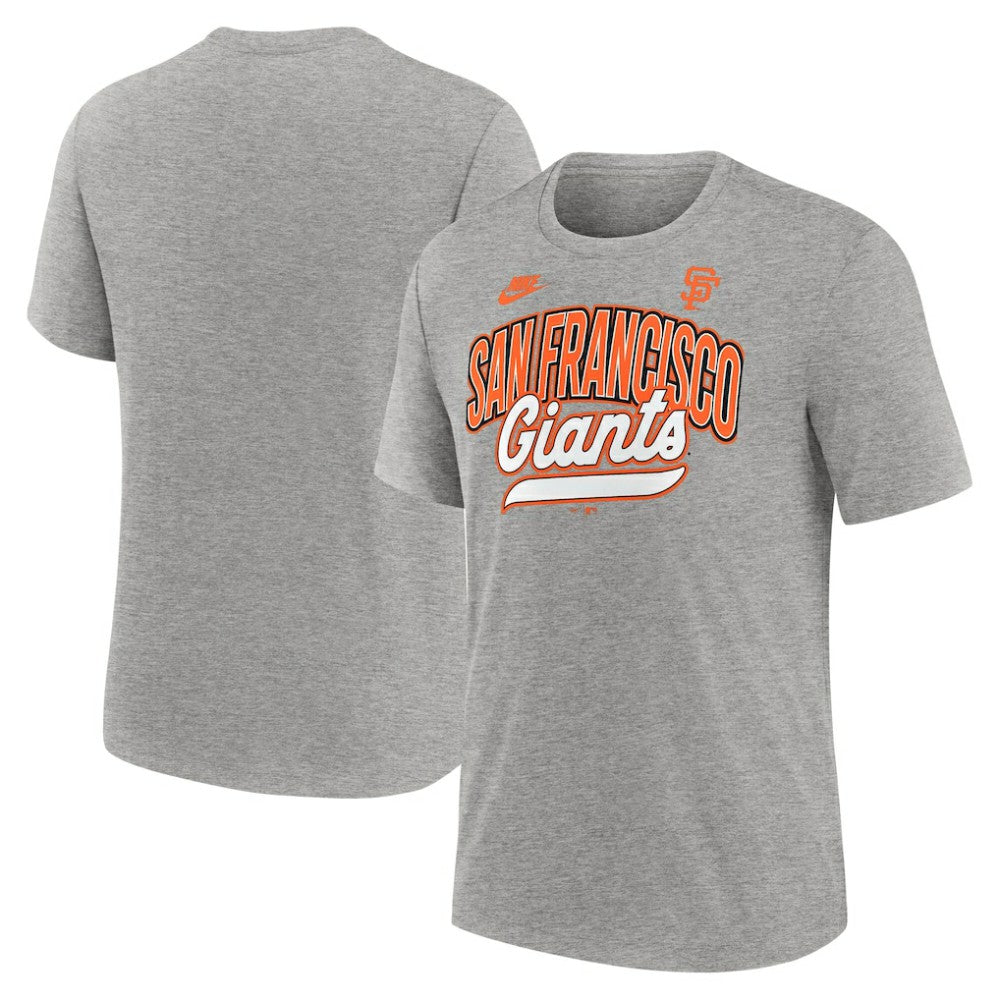 San Francisco Giants Cooperstown Collection Retro Tri-Blend T-Shirt Heather Gray | Nike